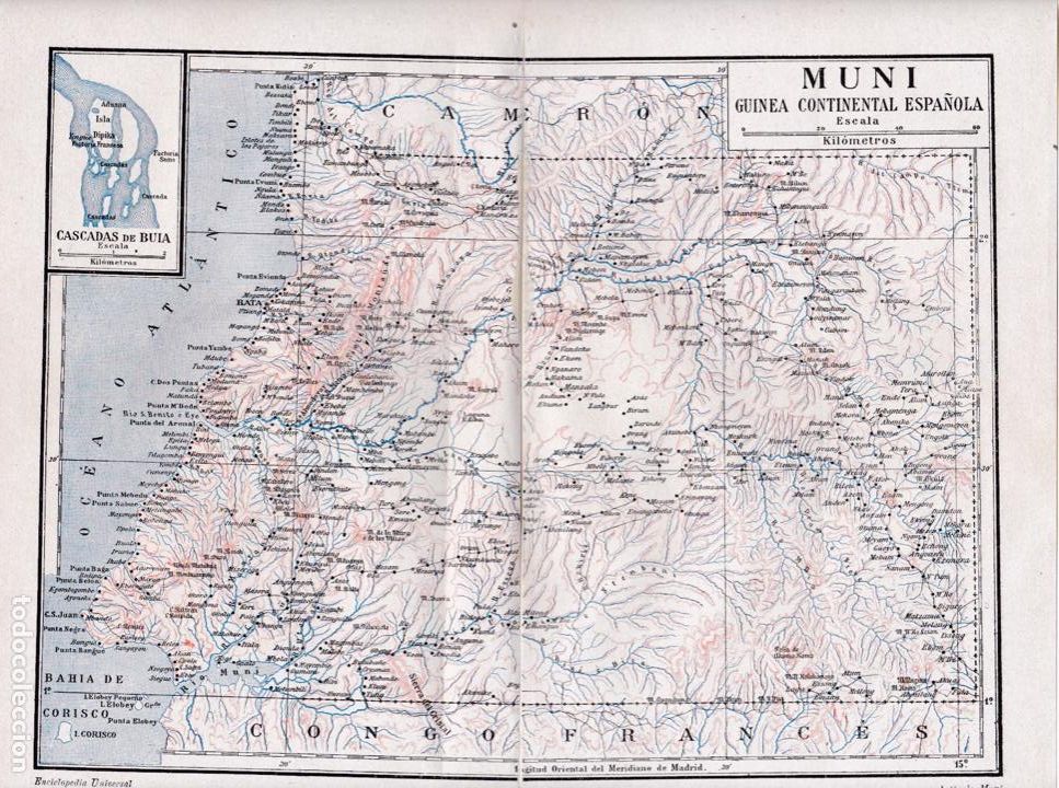 Contemporary maps: Mapa de Muni, Guinea continental espa&ntilde;ola - 1927
