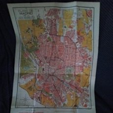 Mapas contemporáneos: CARTOGRAFÍA / MAPA: * PLANO DE MADRID * (LITOGRAFÍA A COLOR). AÑOS 50 (S. XX). MUY RARO.