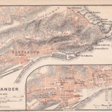 Mapas contemporáneos: SANTANDER MAP 1908. Lote 196363261