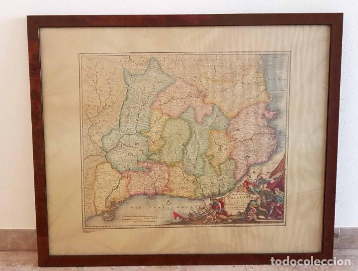 Mapas contempor&acirc;neos: Mapa Catalunya  Vegueries, L&aacute;mina enmarcada