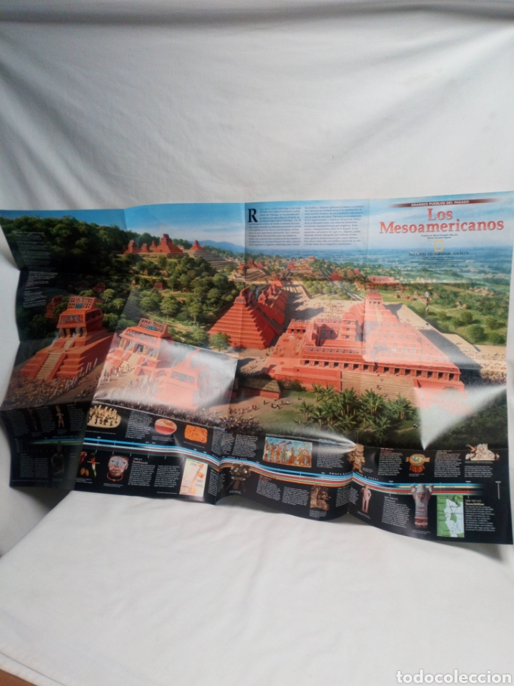 Mapas contempor&aacute;neos: Mapa desplegable los mesoamericanos National Geographic