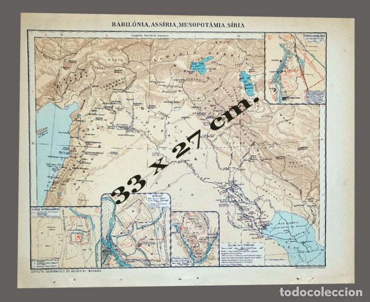 Zeitgen&ouml;ssische Karten: MAPA - BABILONIA, ASSIRIA, MESOPOTAMIA, SIRIA - Impreso Instituto Geogr&aacute;fico Agostini, Novara, 1925
