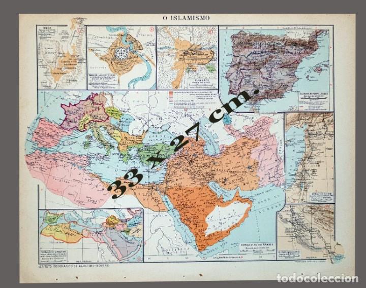 Mapas contempor&aacute;neos: MAPA - EL ISLAMISMO - Instituto Geogr&aacute;fico De Agostini, Novara, 1925