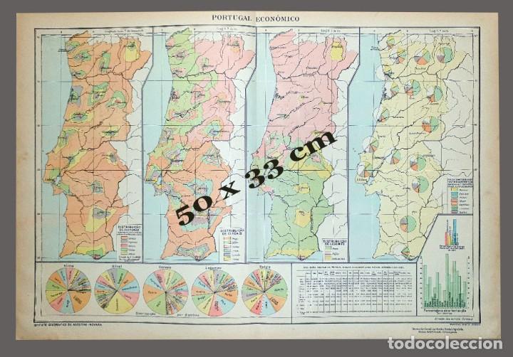 Mapas contempor&aacute;neos: MAPA - PORTUGAL ECONOMICO - Instituto Geogr&aacute;fico De Agostini, Novara, 1925
