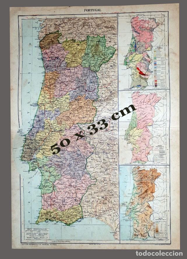 Mapas contempor&aacute;neos: MAPA - PORTUGAL  - Instituto Geogr&aacute;fico De Agostini, Novara, 1925