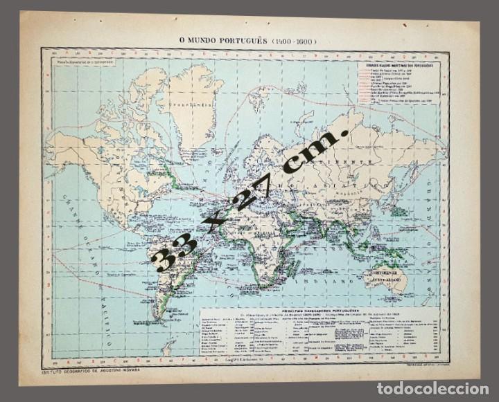 Mapas contempor&aacute;neos: MAPA - EL MUNDO PORTUGUES 1400 - 1600 - Instituto Geogr&aacute;fico De Agostini, Novara, 1925