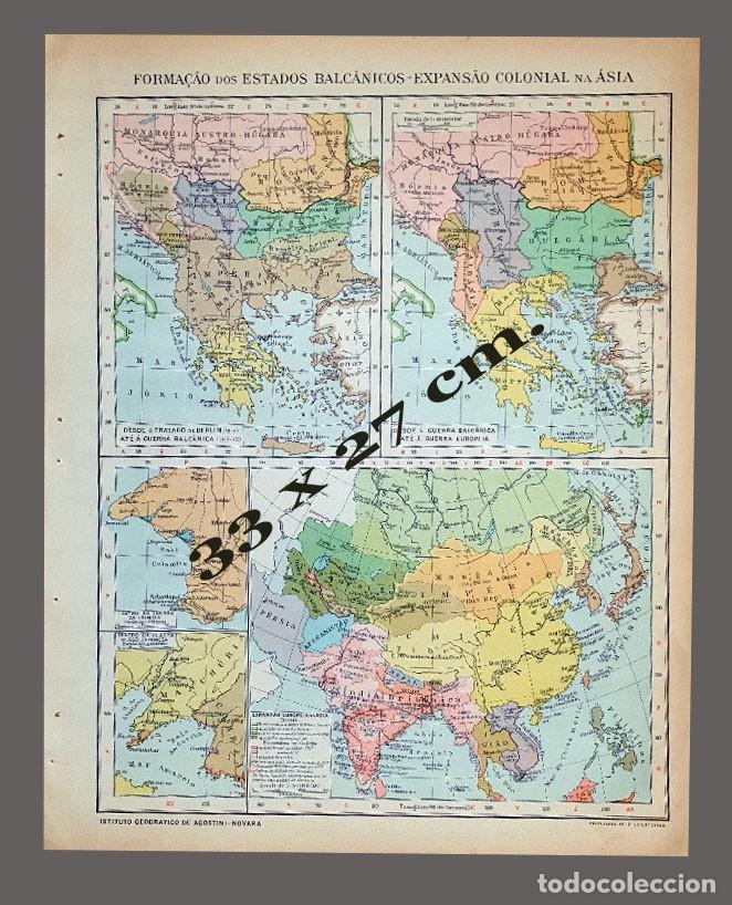 Mapas contempor&acirc;neos: MAPA - FORMACION DE ESTADOS BALCANICOS - EXPANSION COLONIAL EN ASIA