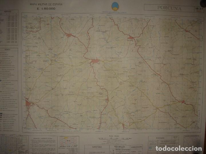 Contemporary maps: MAPA MILITAR DE PORCUNA Y SU COMARCA ,JA&Eacute;N, SERVICIO GEOGR&Aacute;FICO DEL EJ&Eacute;RCITO, 1982,GRAN TAMA&Ntilde;O