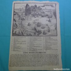 Mapas contemporáneos: MAPA-GRABADO DE GIBRALTAR.CANSO DEN BARCELO 1949.NOTICIA HISTÓRICA.. Lote 200633883