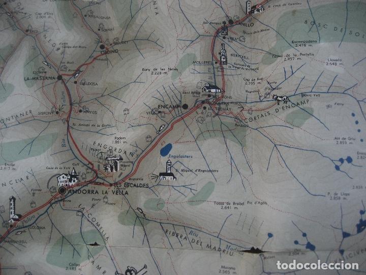 Mapas contempor&aacute;neos: Andorra . Mapa - Guia Turistic. 66 x 66 cms. - Foto 4