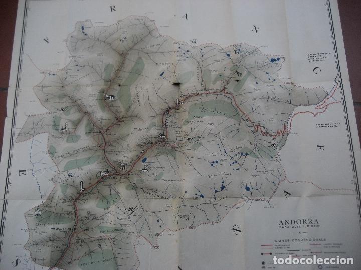 Mapas contempor&aacute;neos: Andorra . Mapa - Guia Turistic. 66 x 66 cms. - Foto 1