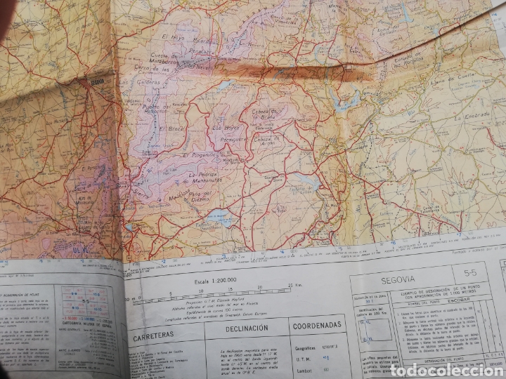 Mapas contempor&aacute;neos: Mapa de Segovia - servicio geogr&aacute;fico del ej&eacute;rcito - a&ntilde;o 1968 - Foto 2