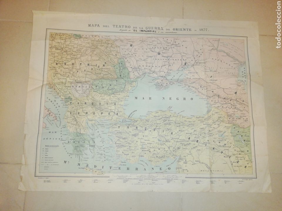 Mappe contemporanee: Mapa del teatro de la guerra de Oriente en 1877 regalo de el Imparcial