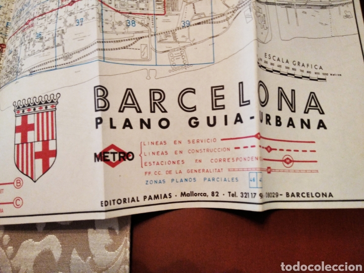 Mapas contempor&aacute;neos: Mapa plano guia Barcelona 1987 - Foto 4