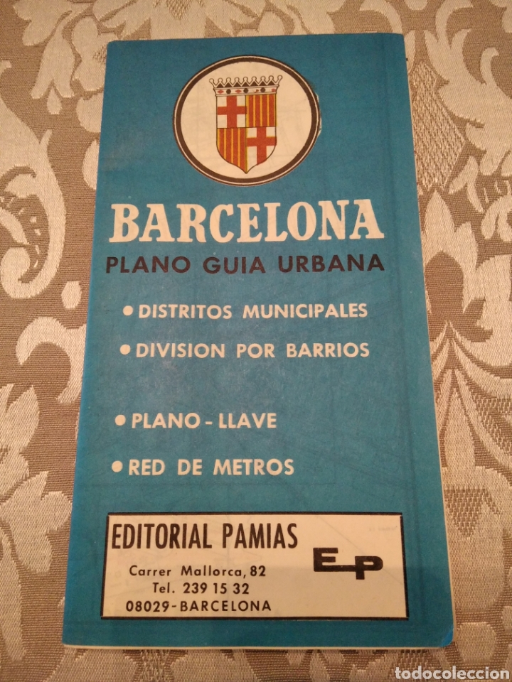 Mapas contempor&aacute;neos: Mapa plano guia Barcelona 1987 - Foto 1