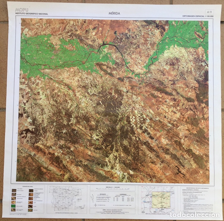 Mapas contempor&aacute;neos: VISTA DESDE SAT&Eacute;LITE DE M&Eacute;RIDA Y SU COMARCA - Foto 1