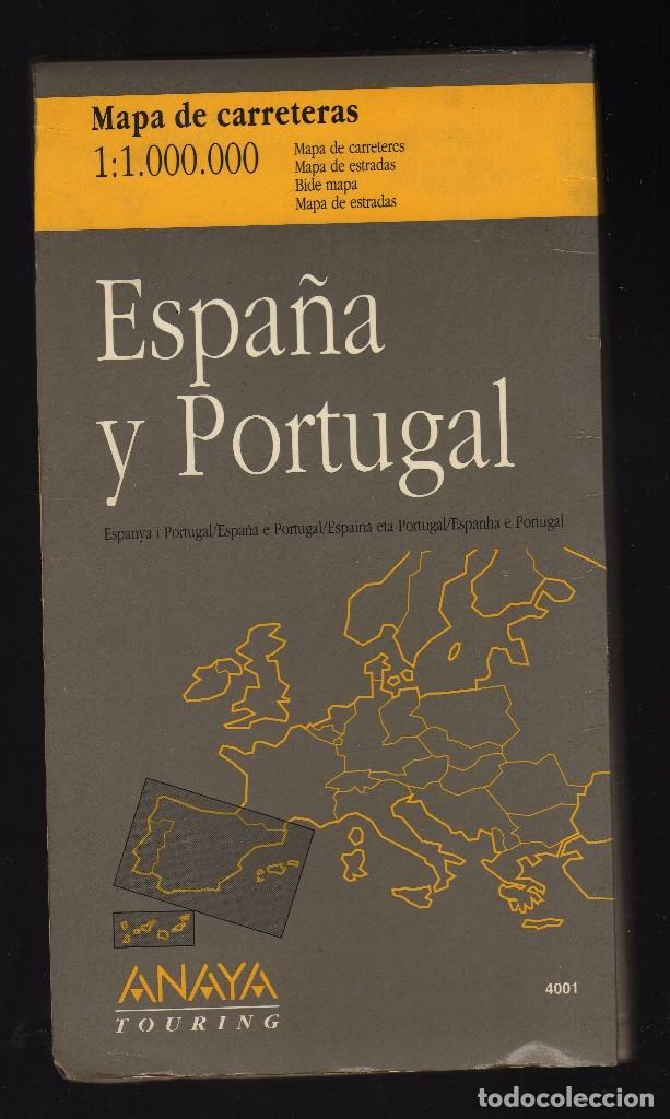 Mapa De Carreteras De España Y Portugal · Anaya Comprar Mapas Contemporáneos En Todocoleccion 7684