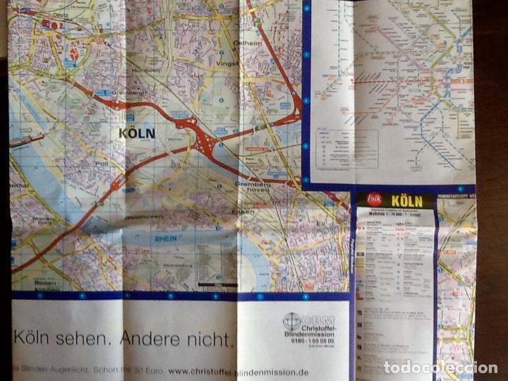 Mapas contempor&aacute;neos: MAPA DE KOLN. ALEMANIA.. ENVIO INCLUIDO. - Foto 1