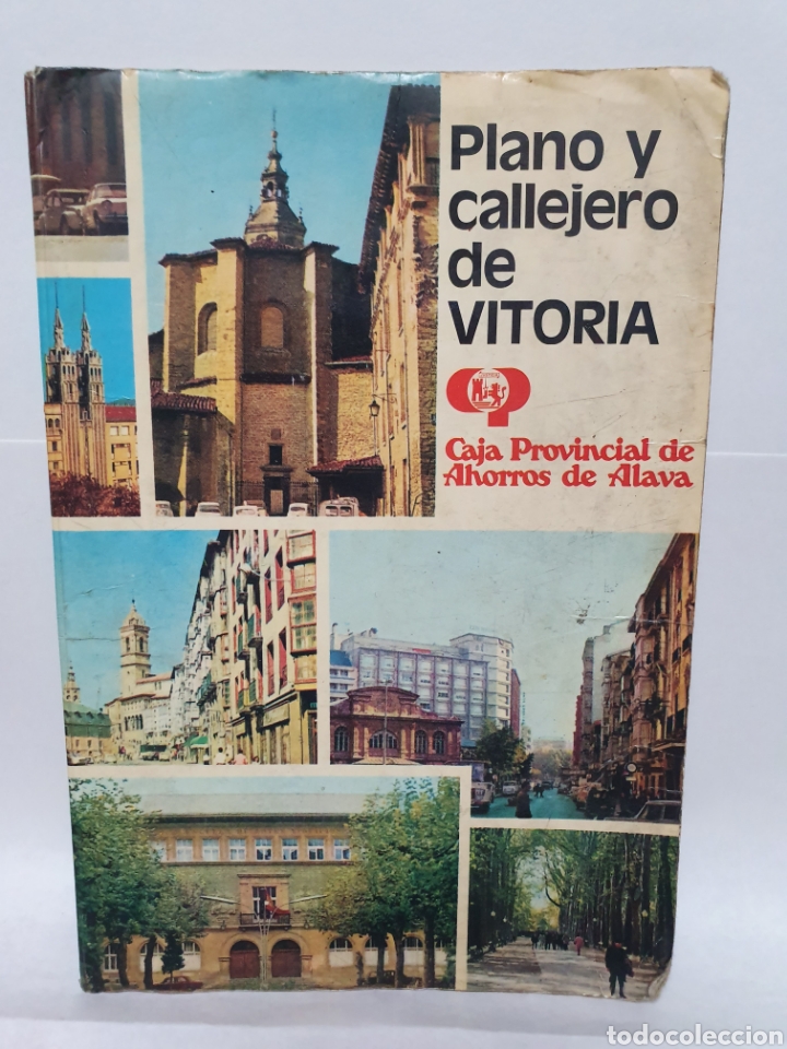 Contemporary maps: PLANO Y CALLEJERO DE VITORIA. CAJA PROVINCIAL DE AHORROS DE ALAVA. 1975.