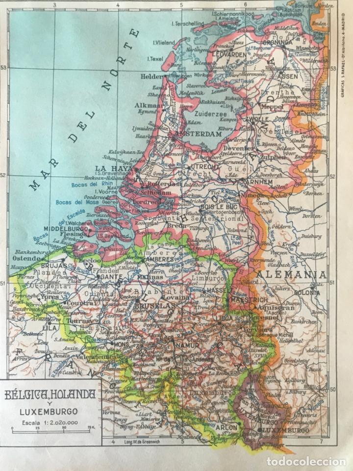 Mapa da França, Alemanha, Bélgica, Holanda, Luxembur