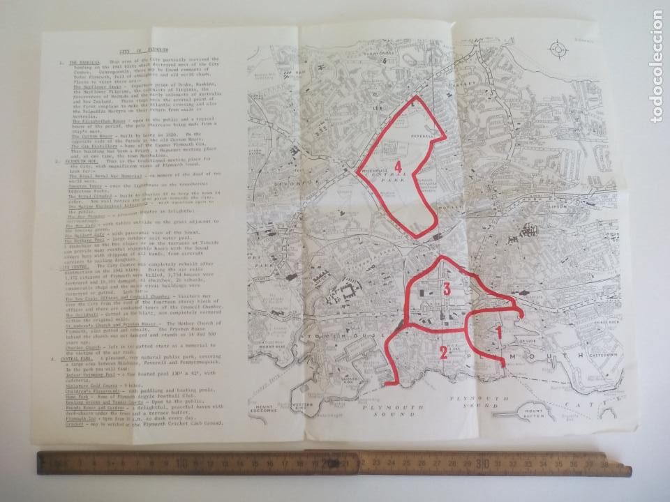 Contemporary maps: ANTIGUO MAPA CALLEJERO DE LA CIUDAD DE PLYMOTH. CITY OF PLYMOUTH