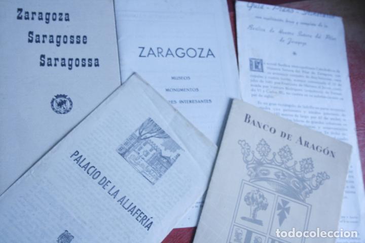 Mapas contempor&aacute;neos: 5 DOCUMENTOS FOLLETOS MAPA DE ARAFON ZARAGOZA 1955 - Foto 1