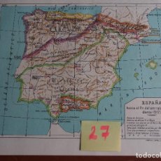 Mapas contemporáneos: ESPAÑA HASTA EL FIN DEL EMIRATO INDEPENDIENTE (912) MAPA ATLAS HISTORICO. Lote 210000805