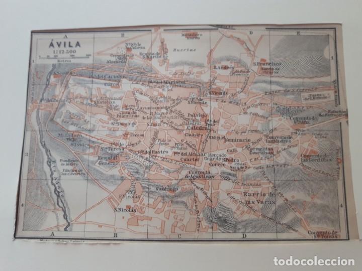 Mapas contempor&aacute;neos: Mapa plano antiguo original 1908 Avila - Foto 2