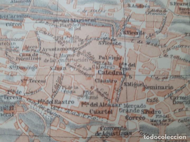 Mapas contempor&aacute;neos: Mapa plano antiguo original 1908 Avila - Foto 3