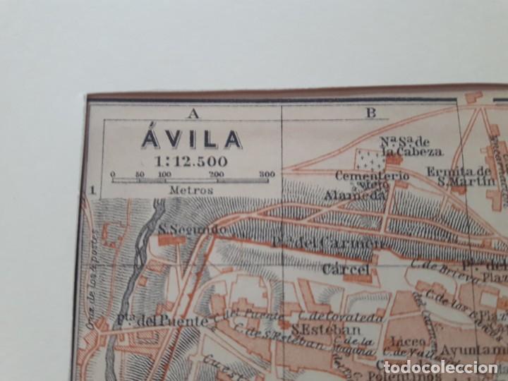 Mapas contempor&aacute;neos: Mapa plano antiguo original 1908 Avila - Foto 4