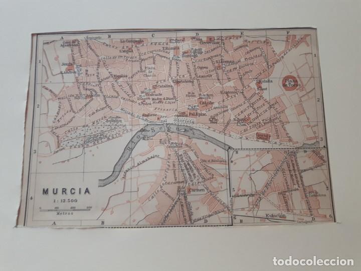 Mapas contempor&aacute;neos: Mapa plano antiguo original 1908 Murcia - Foto 2
