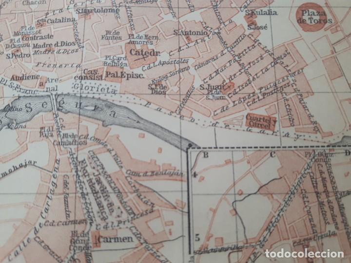 Mapas contempor&aacute;neos: Mapa plano antiguo original 1908 Murcia - Foto 3