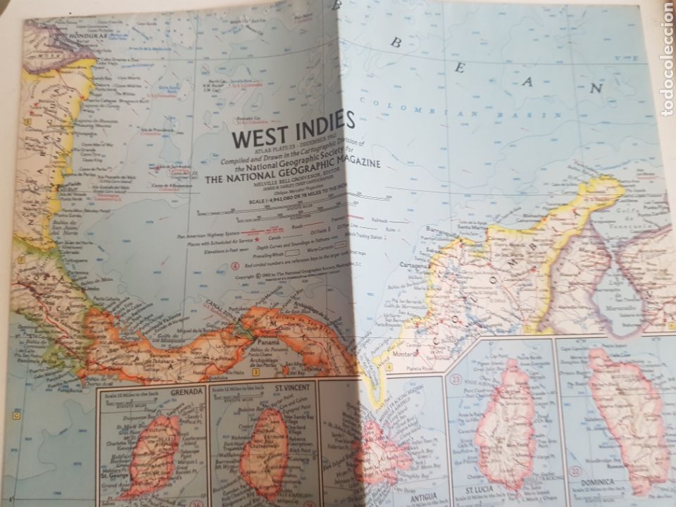 Mappe contemporanee: MAPA WEST INDIES 1962