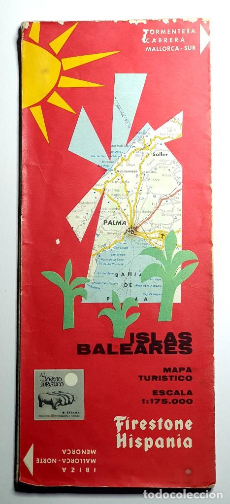 Mapas contempor&aacute;neos: ISLAS BALEARES *** MAPA TURISTICO DESPLEGABLE FORMENTERA - CABRERA - MALLORCA SUR - IBIZA - MENORCA