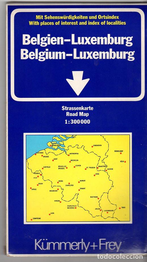 Mapas contempor&acirc;neos: MAPA DESPLEGABLE DE BELGICA **** EDICI&Oacute;N 1989