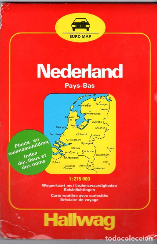 Mapas contempor&aacute;neos: MAPA DESPLEGABLE HOLANDA - PAISES BAJOS *** A&Ntilde;O 1988