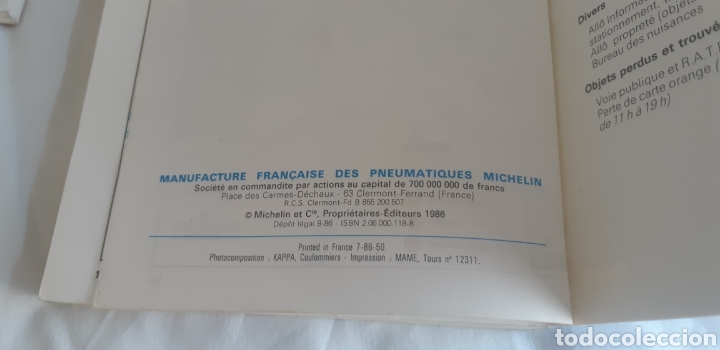 Mapas contempor&aacute;neos: (Sevilla) PARIS PLAN Michelin. 1986 - Foto 8