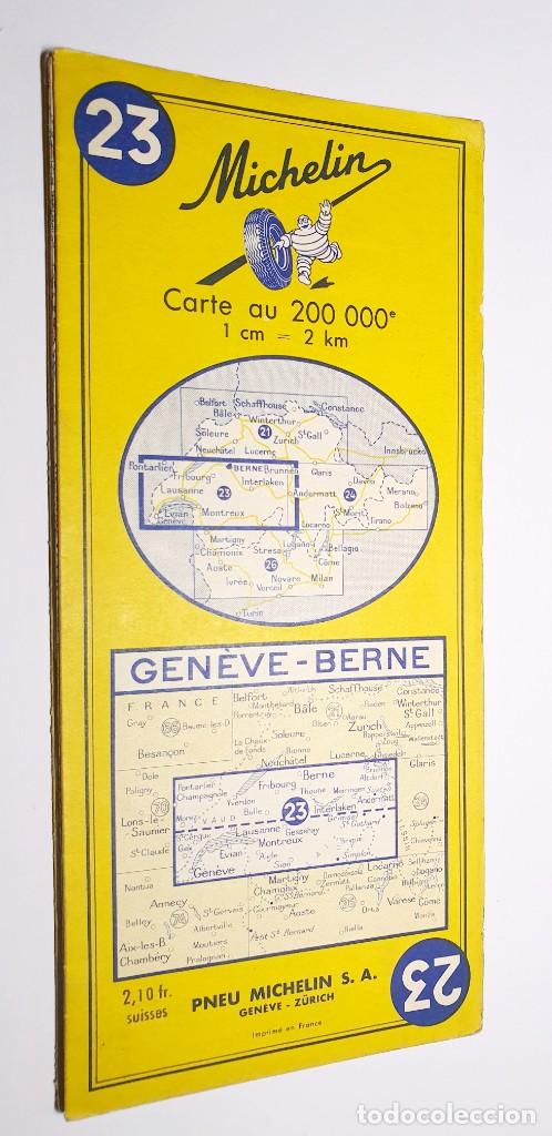 Mapas contempor&acirc;neos: MAPAS MICHELIN NUMERO 23 GEN&Egrave;VE - BERNE *** A&Ntilde;O 1961