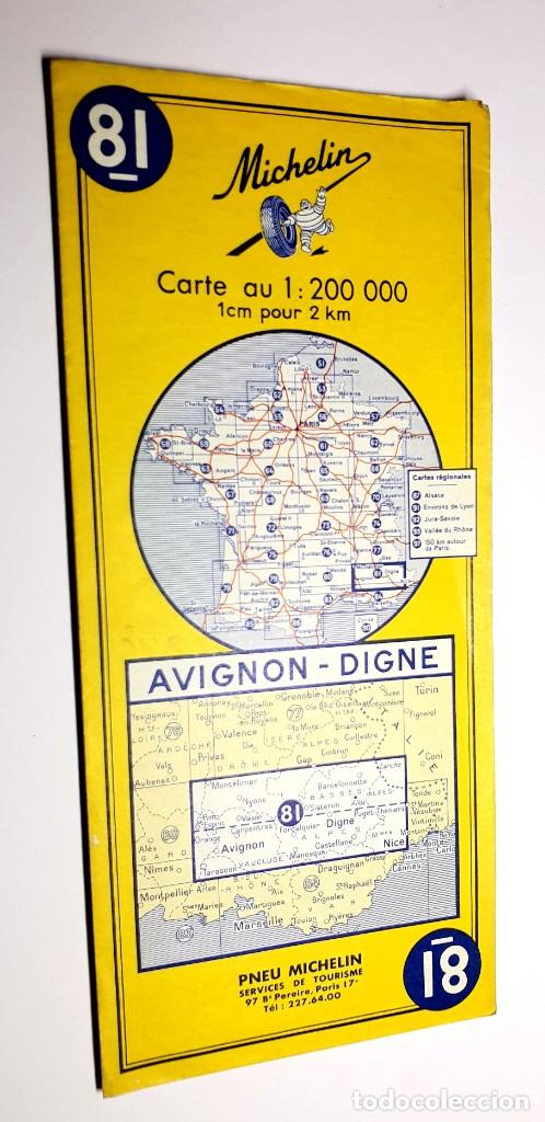 Mapas contempor&acirc;neos: MAPAS MICHELIN FRANCIA *** AVIGNON - DIGNE **** N&Uacute;MERO 81 *** A&Ntilde;O 1971