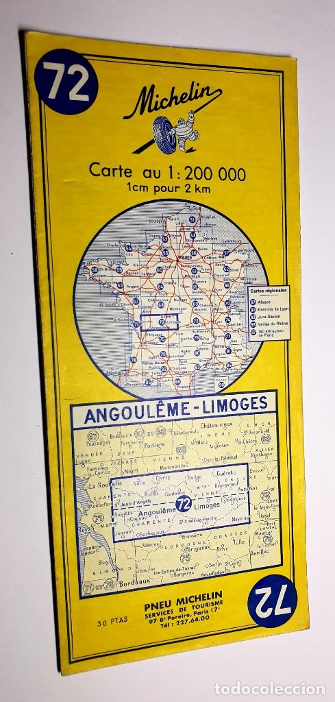 Mapas contempor&acirc;neos: MAPAS MICHELIN FRANCIA *** ANGOULEME - LIMOGES * **** N&Uacute;MERO 77 *** A&Ntilde;O 1965