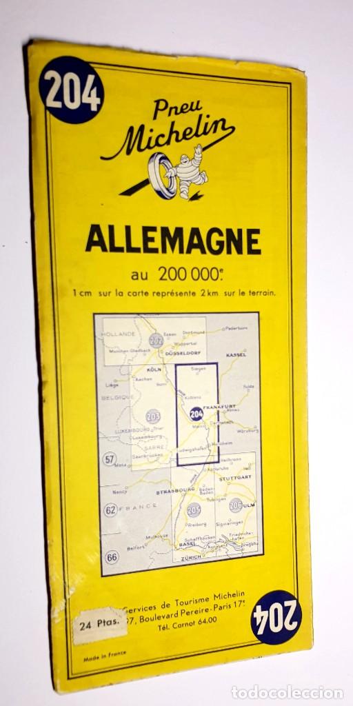 Mapas contempor&acirc;neos: MAPAS MICHELIN FRANCIA *** ALLEMAGNE - FRANKFURT **** N&Uacute;MERO 204