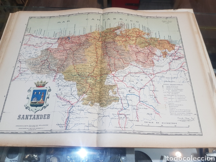 Mapas contempor&acirc;neos: Antiguo plano de la provincia de Santander de Benito Ch&iacute;as hacia 1900