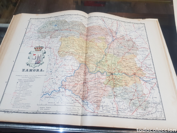 Mapas contempor&acirc;neos: Antiguo plano de la provincia de Zamora de Benito Ch&iacute;as hac&iacute;a 1900