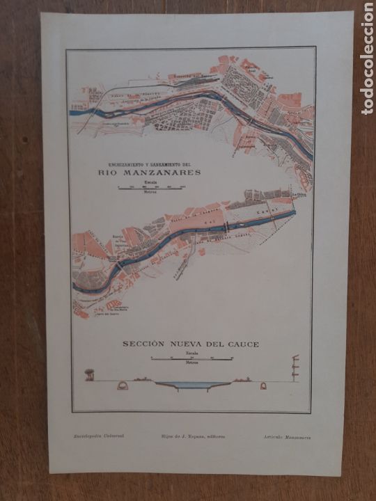 Mapas contempor&aacute;neos: Encauzamiento y saneamiento del r&iacute;o Manzanares