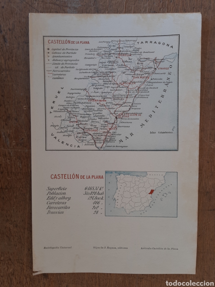 Mapas contempor&aacute;neos: Mapa de Castell&oacute;n de la Plana - Foto 1