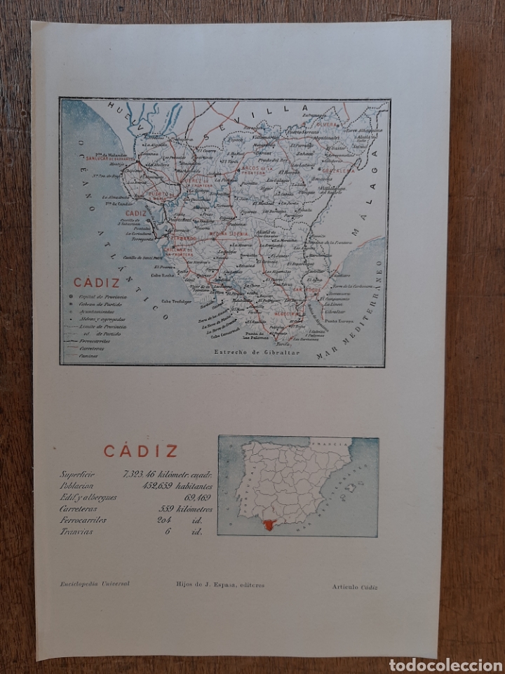 Mapas contempor&aacute;neos: Mapa de C&aacute;diz - Foto 1