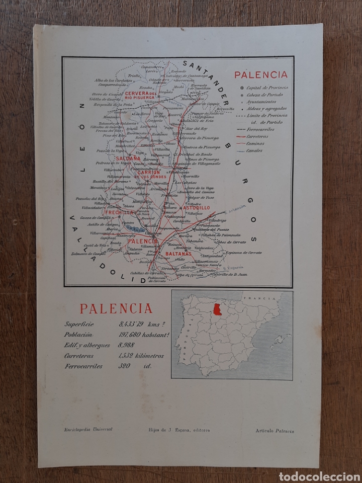Mapas contempor&aacute;neos: Mapa de Palencia - Foto 1