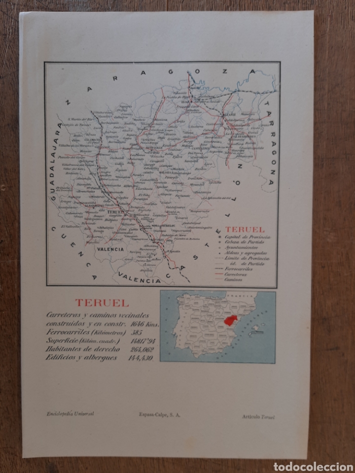 Mapas contempor&aacute;neos: Mapa de Teruel - Foto 1