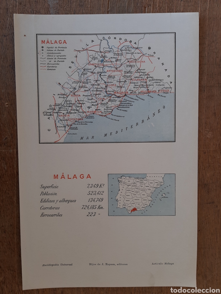 Mapas contempor&aacute;neos: Mapa de M&aacute;laga - Foto 1