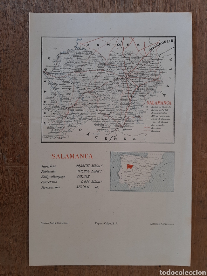 Mapas contempor&aacute;neos: Mapa de Salamanca - Foto 1